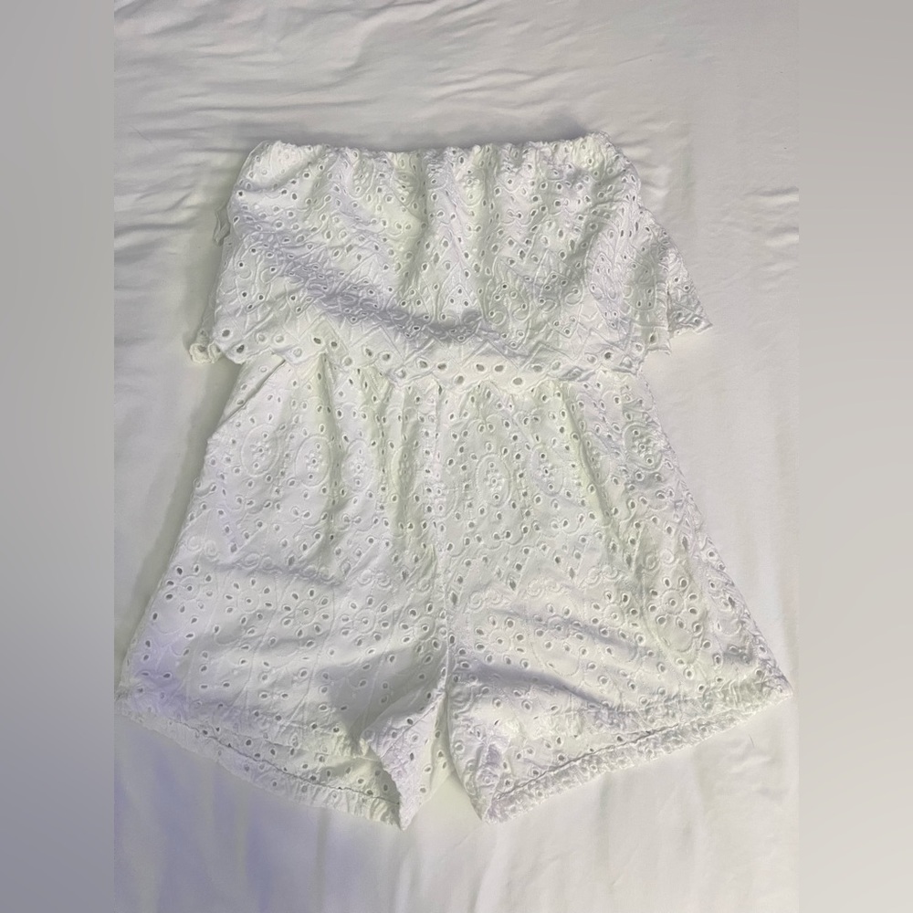 White one piece romper